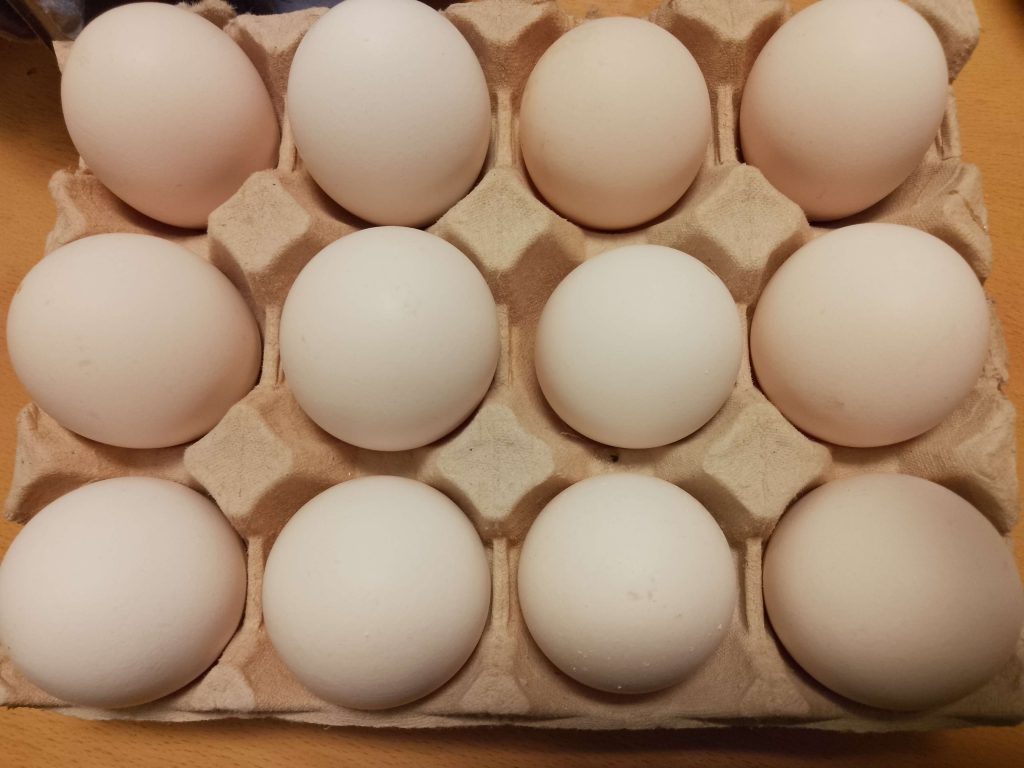 Ferske gårdsegg, en kartong á 12 egg